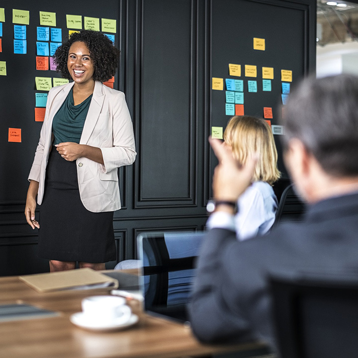 business managers in a conference room meeting